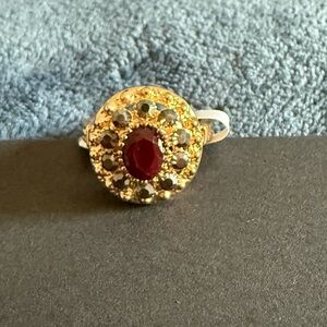 Gold Tone Ornate Statement Ring